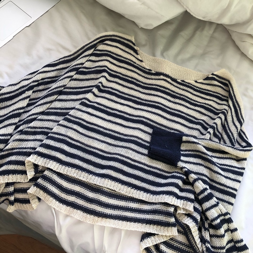 striped poncho